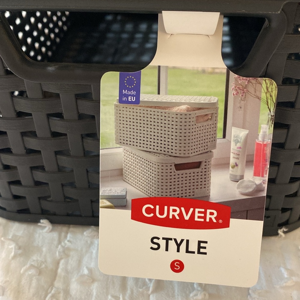 NWT Curver Style Dark Grey Small Lidded Bin - Picture 5 of 8